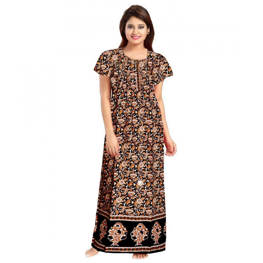 Ranili Cotton Printed Maxi Nighty