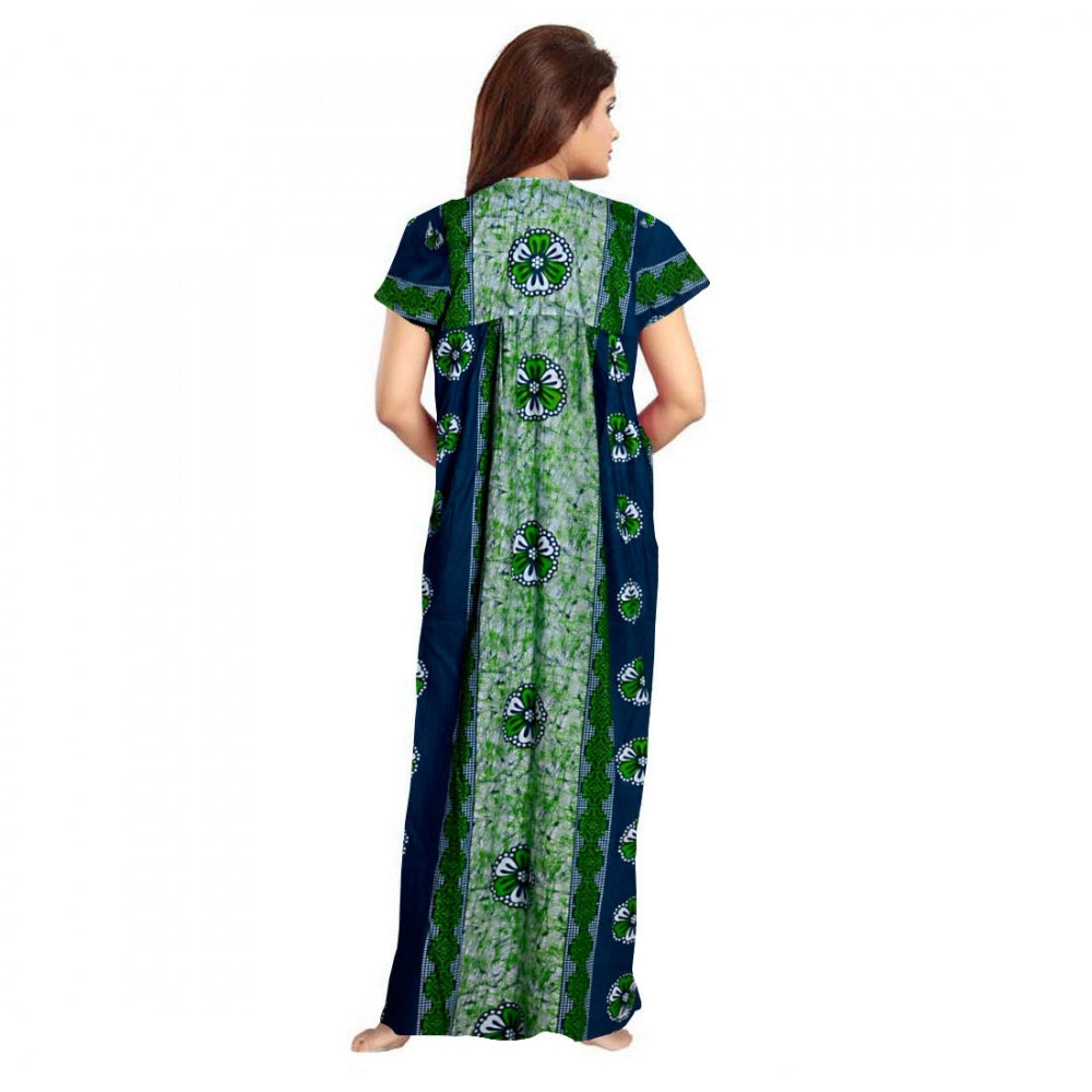 Ranili Cotton Printed Maxi Nighty