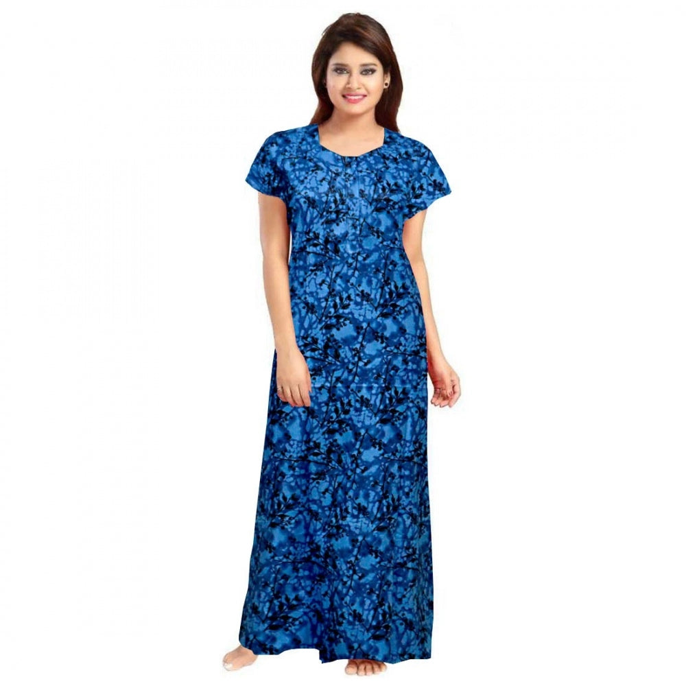 Ranili Cotton Printed Maxi Nighty