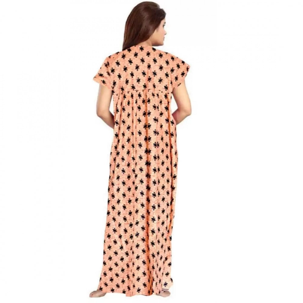 Ranili Cotton Printed Maxi Nighty