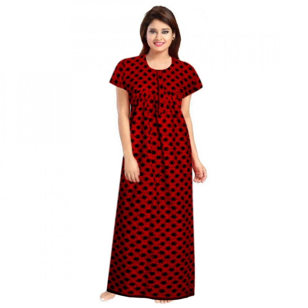 Ranili Cotton Printed Maxi Nighty