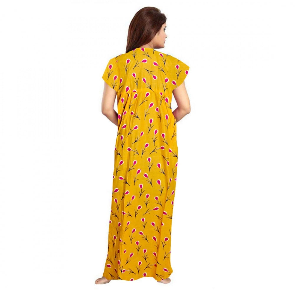 Ranili Cotton Printed Maxi Nighty
