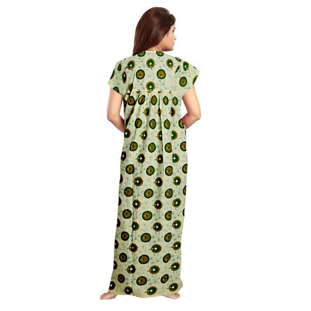 Ranili Cotton Printed Maxi Nighty