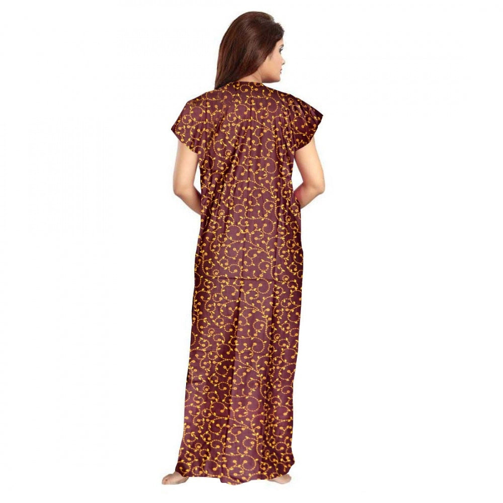 Ranili Cotton Printed Maxi Nighty