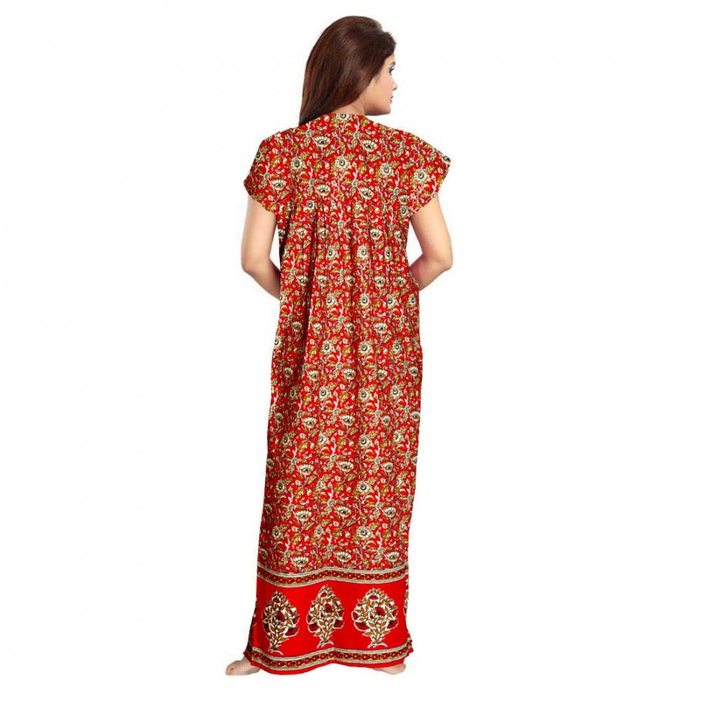 Ranili Cotton Printed Maxi Nighty