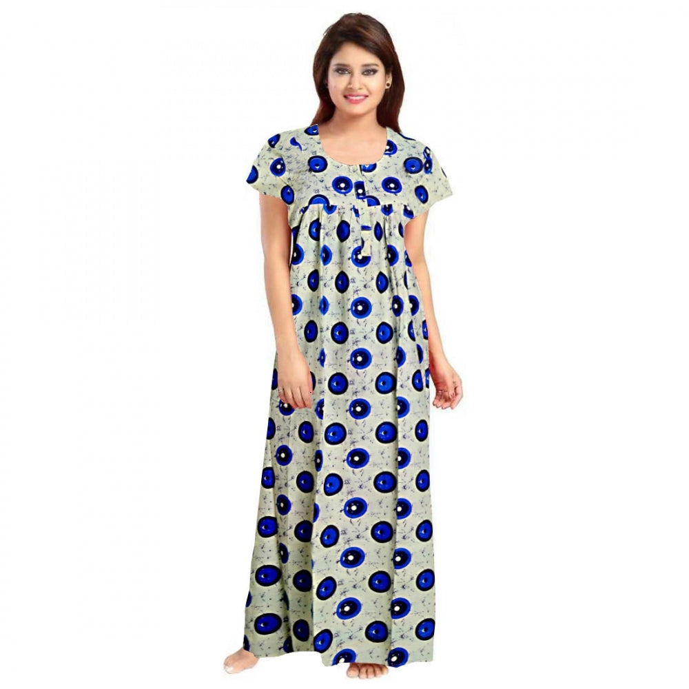 Ranili Cotton Printed Maxi Nighty