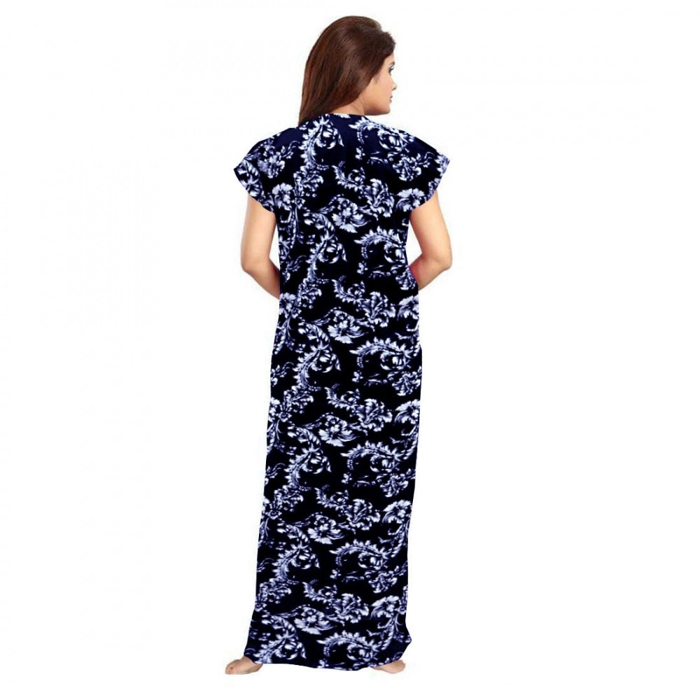 Ranili Cotton Printed Maxi Nighty