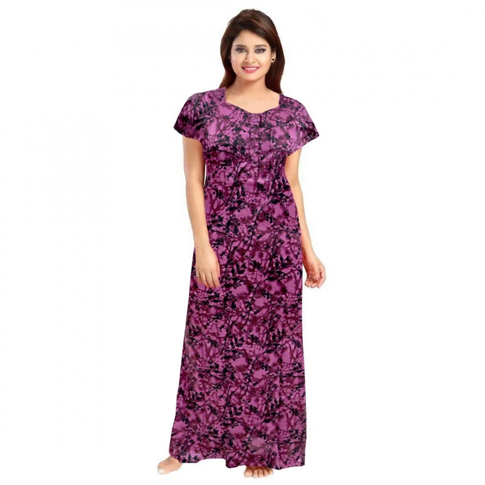 Ranili Cotton Printed Maxi Nighty