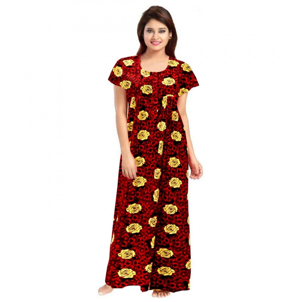 Ranili Cotton Printed Maxi Nighty
