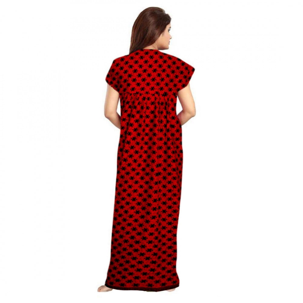 Ranili Cotton Printed Maxi Nighty