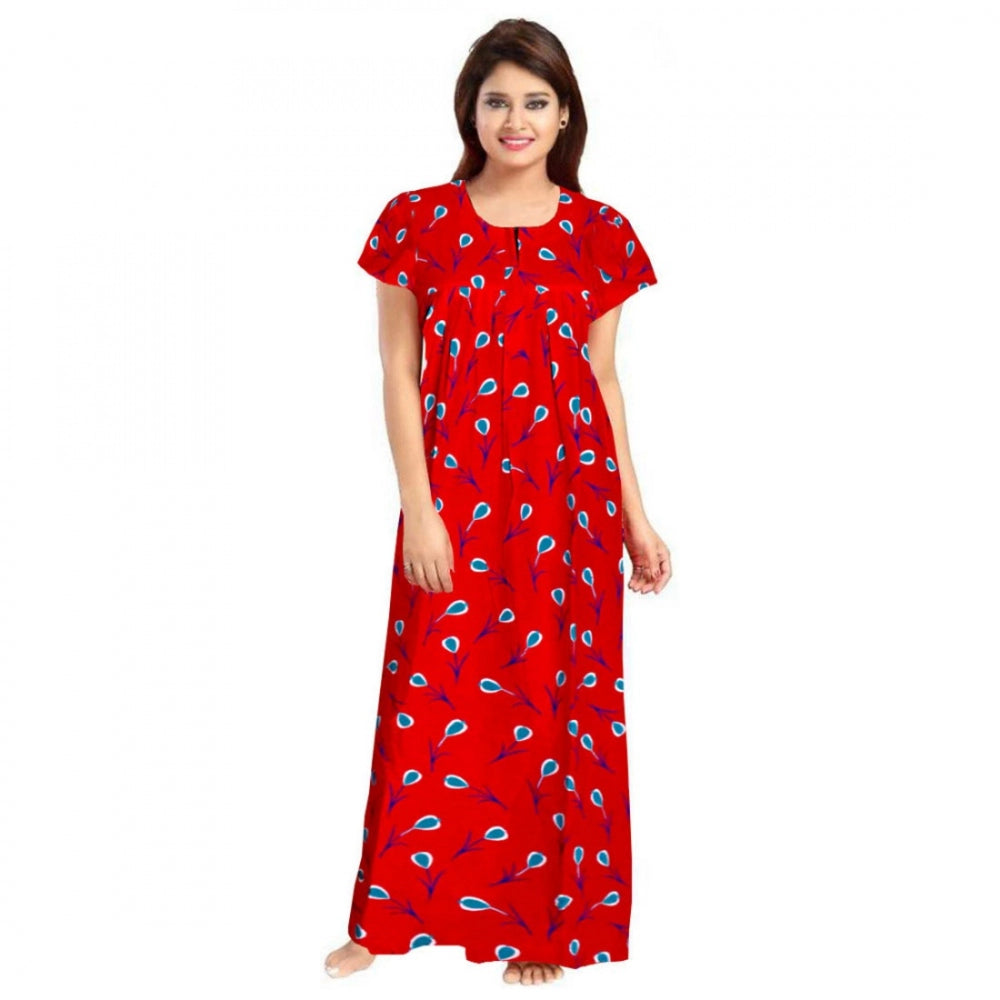 Ranili Cotton Printed Maxi Nighty