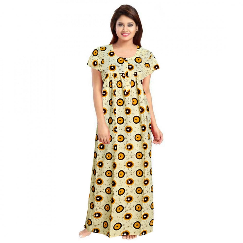 Ranili Cotton Printed Maxi Nighty