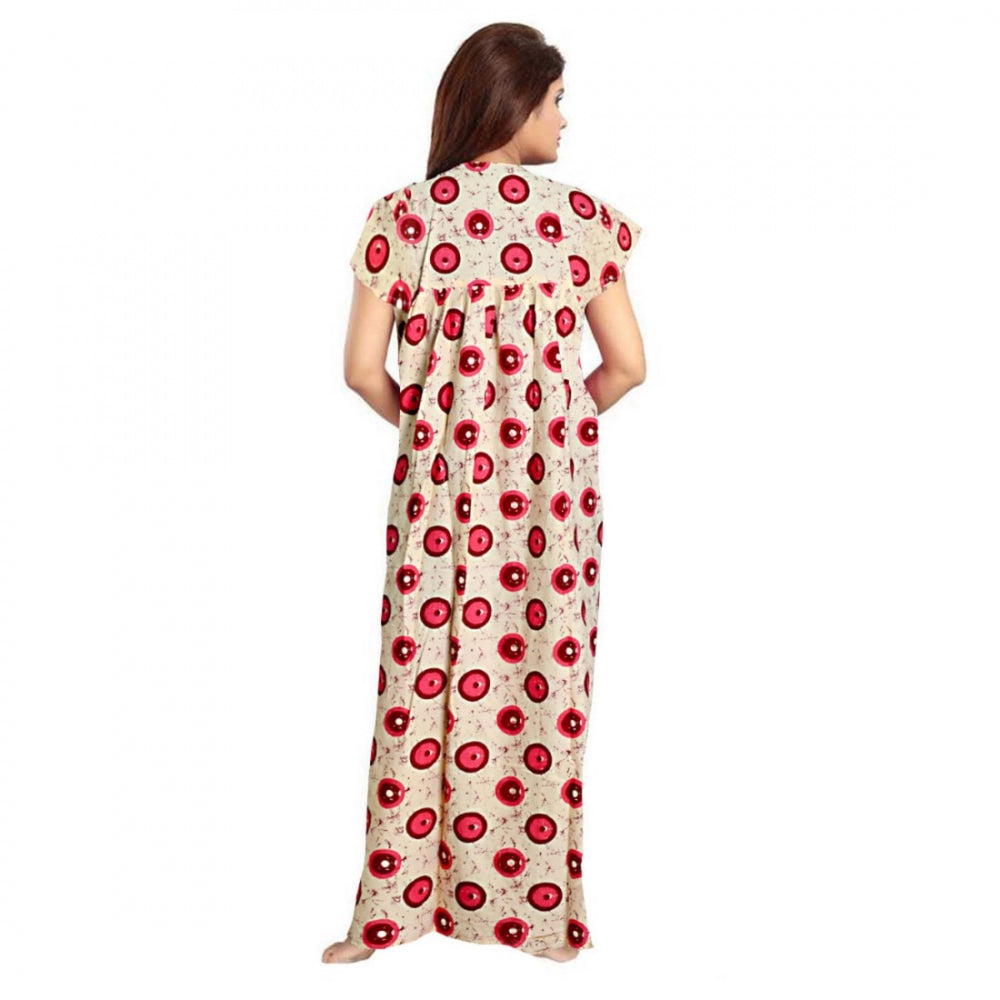 Ranili Cotton Printed Maxi Nighty