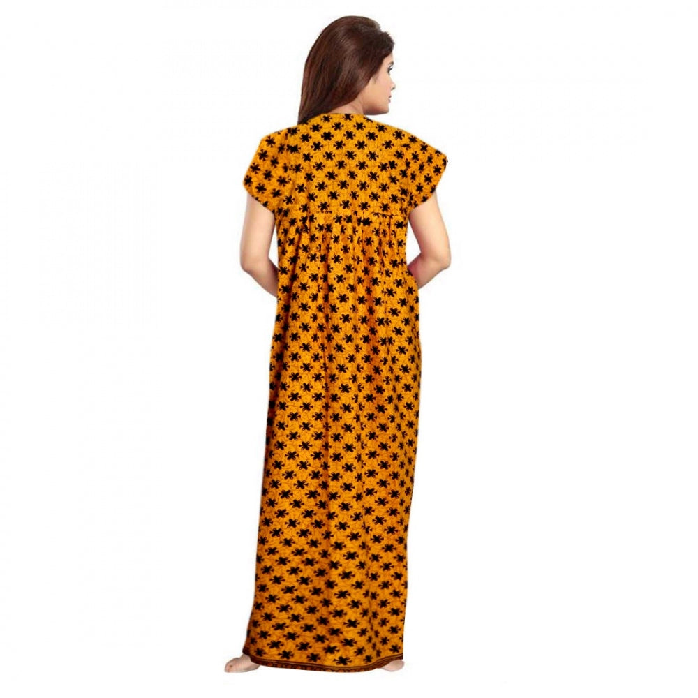 Ranili Cotton Printed Maxi Nighty