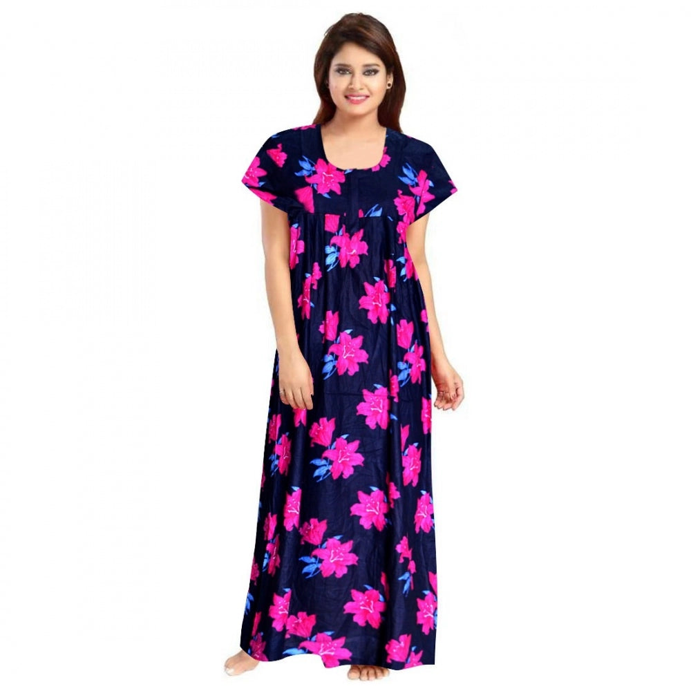 Ranili Cotton Printed Maxi Nighty