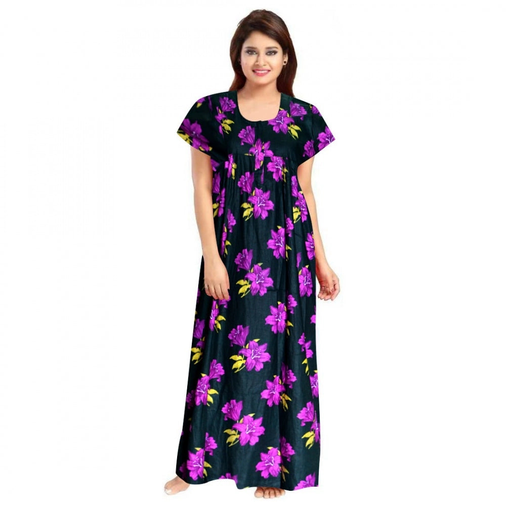 Ranili Cotton Printed Maxi Nighty