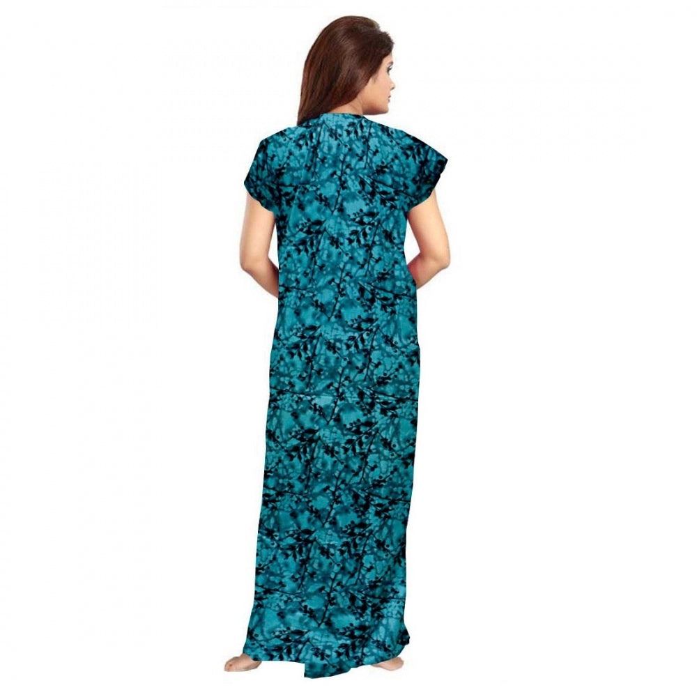 Ranili Cotton Printed Maxi Nighty