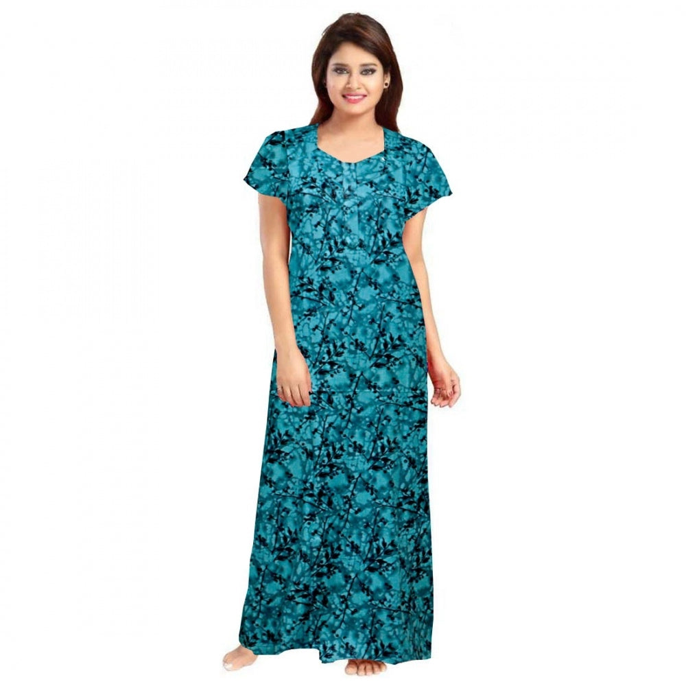 Ranili Cotton Printed Maxi Nighty