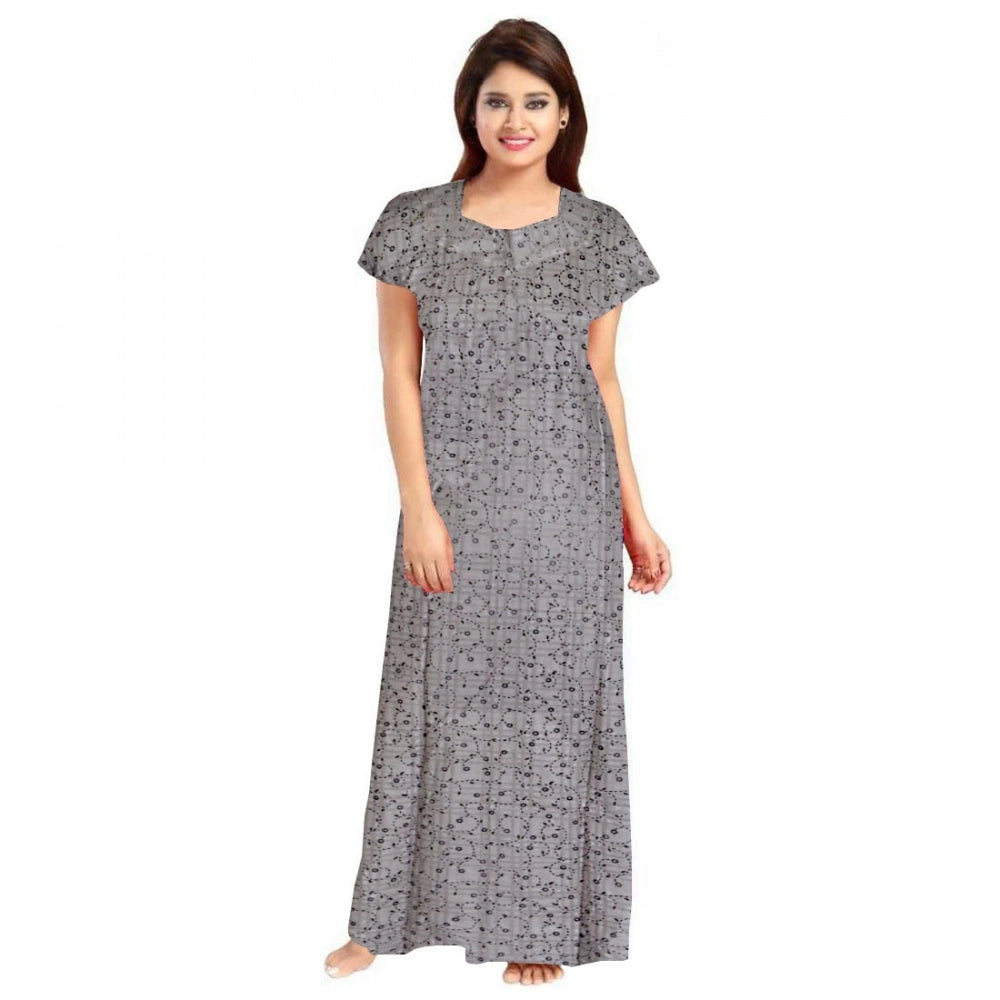 Ranili Cotton Printed Maxi Nighty