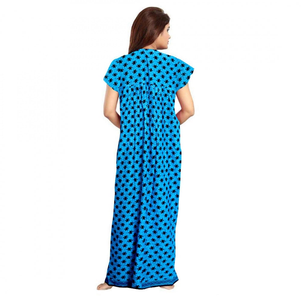 Ranili Cotton Printed Maxi Nighty