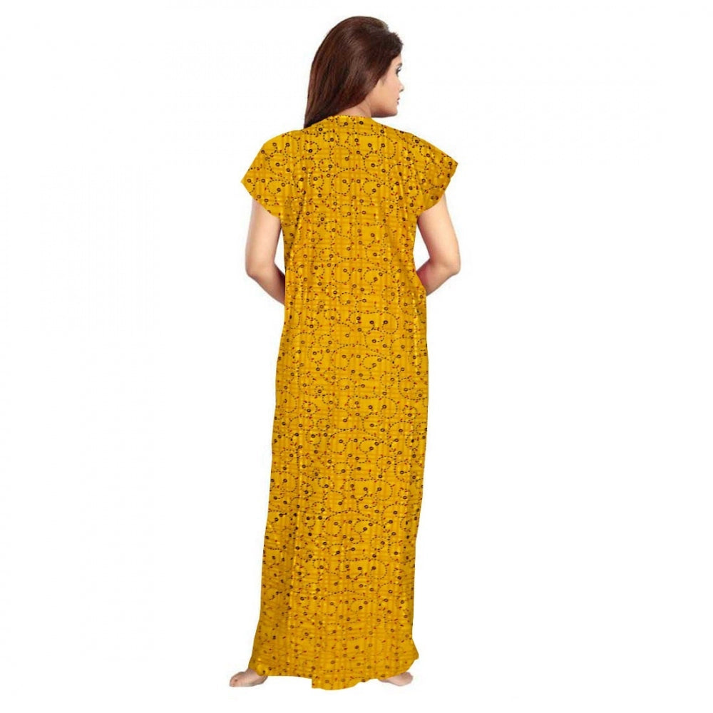 Ranili Cotton Printed Maxi Nighty