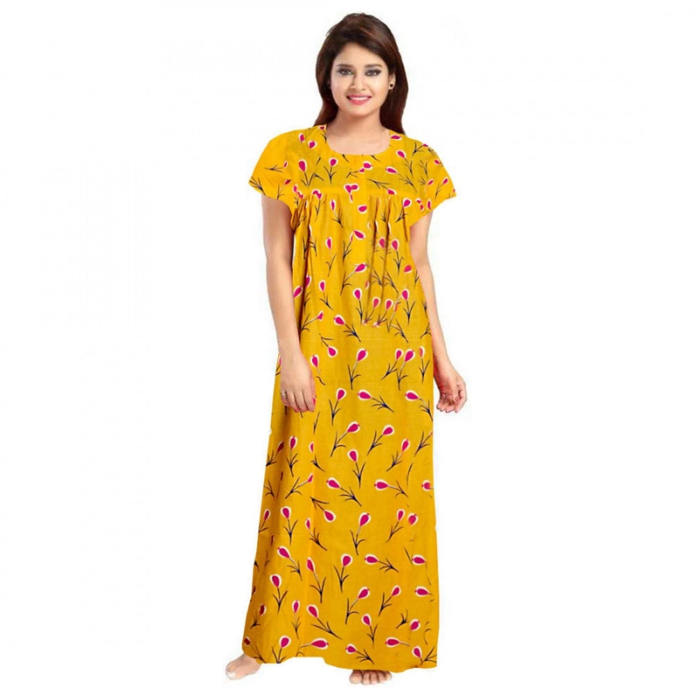Ranili Cotton Printed Maxi Nighty