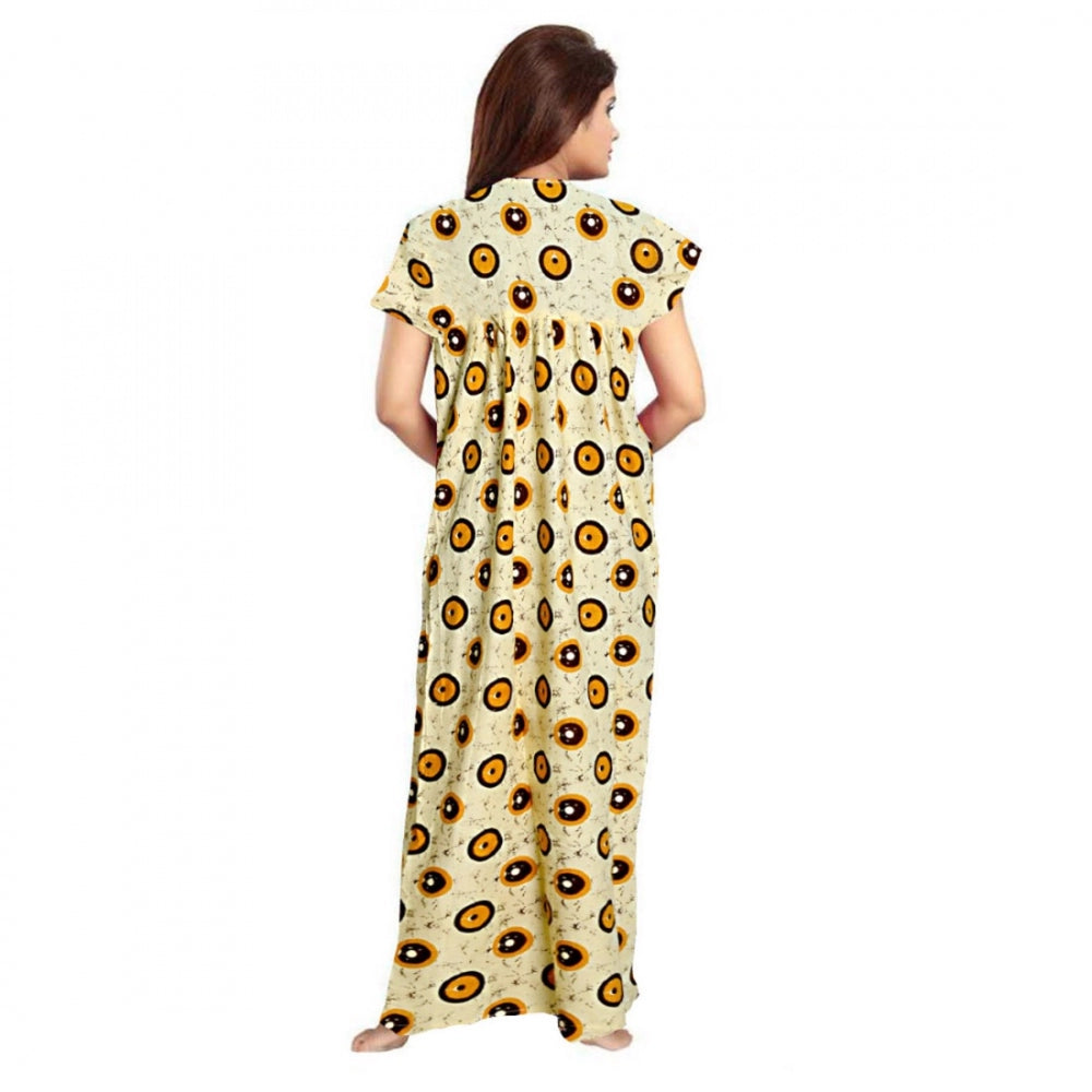 Ranili Cotton Printed Maxi Nighty