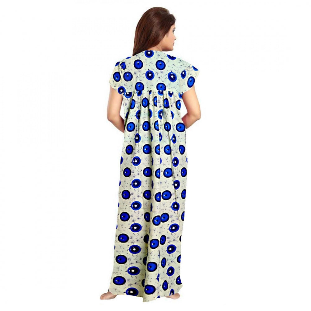Ranili Cotton Printed Maxi Nighty
