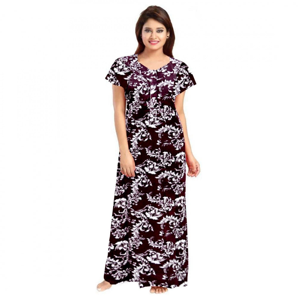 Ranili Cotton Printed Maxi Nighty