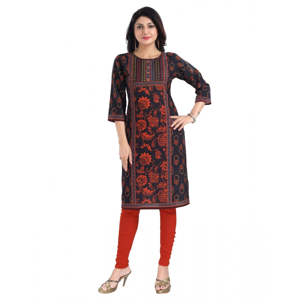 Ranili 3/4th Sleeve Cotton Blend Tunic Long Kurti