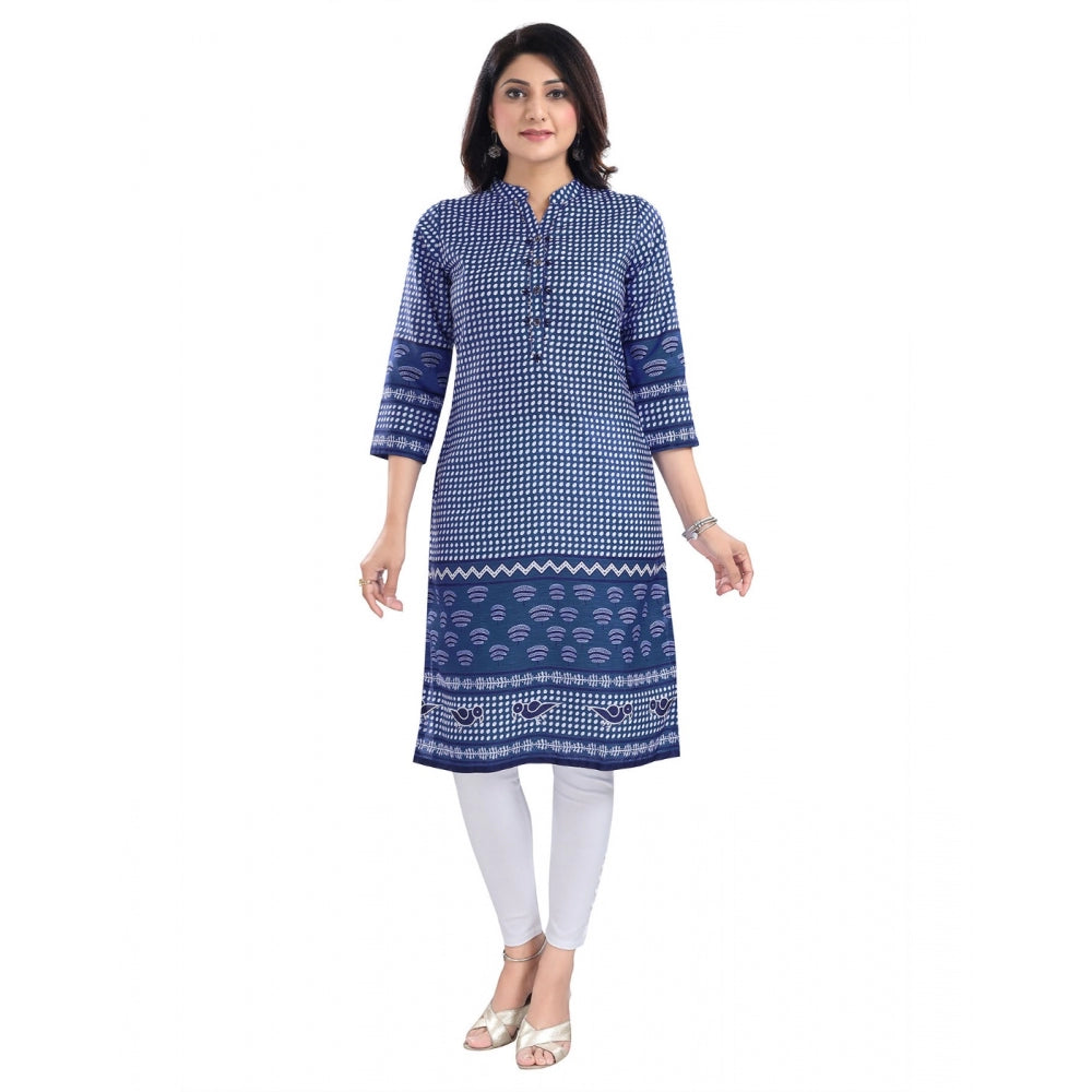 Ranili 3/4th Sleeve Cotton Blend Tunic Long Kurti