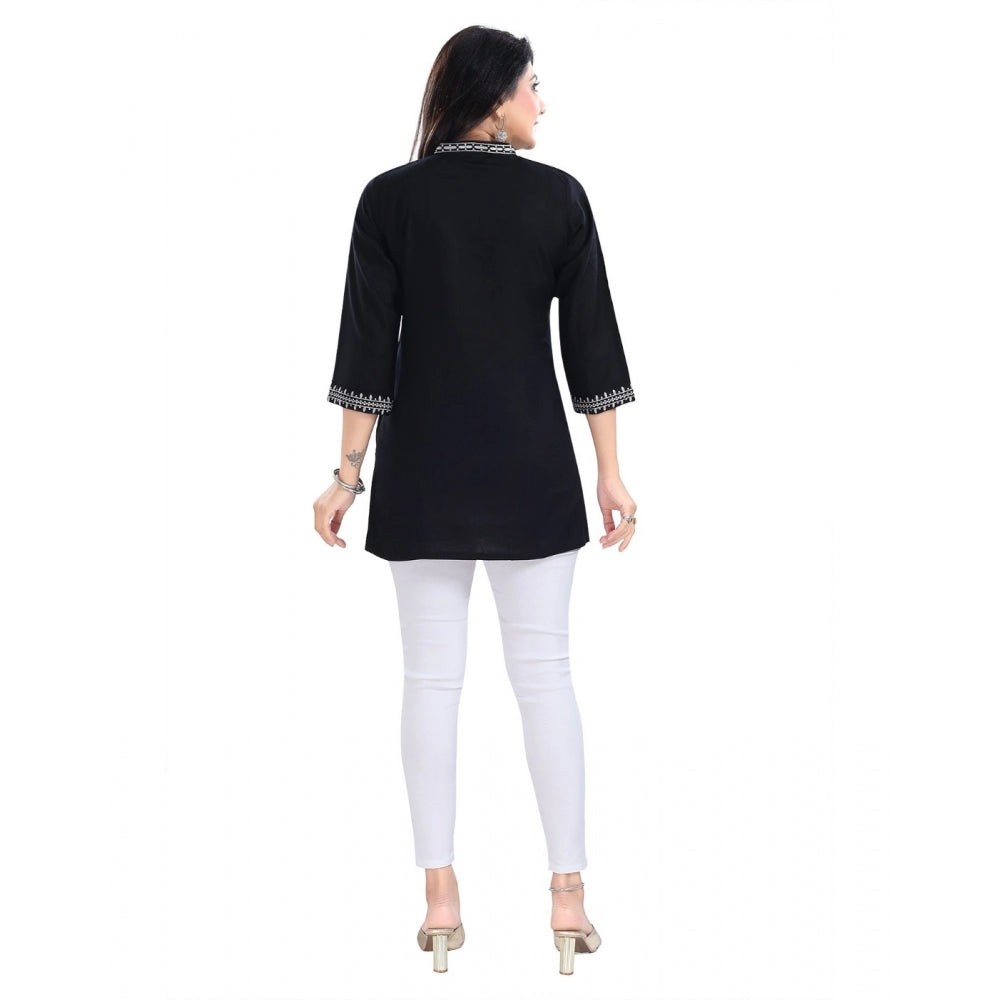 Ranili 3/4th Sleeve Viscose Tunic Short Top