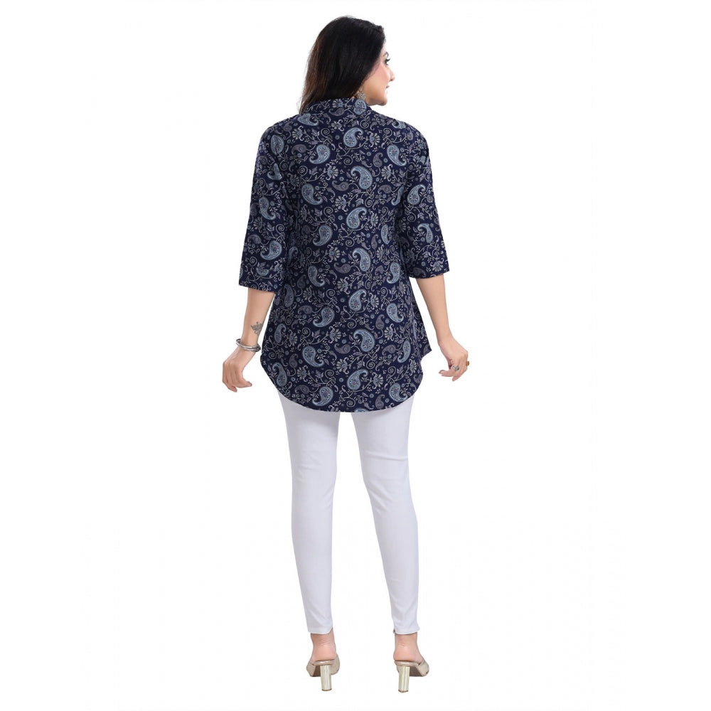 Ranili 3/4th Sleeve Polyester Tunic Short Top