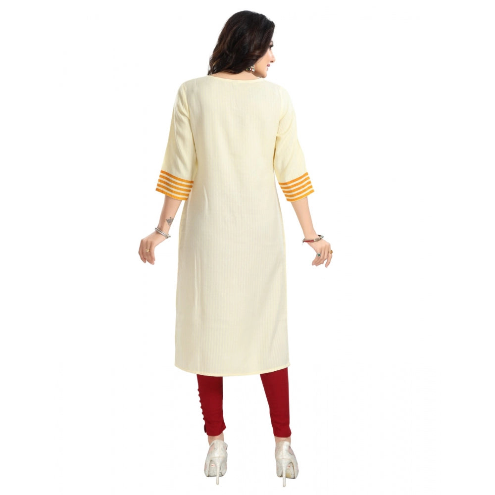 Ranili 3/4th Sleeve Viscose Blend Tunic Long Kurti