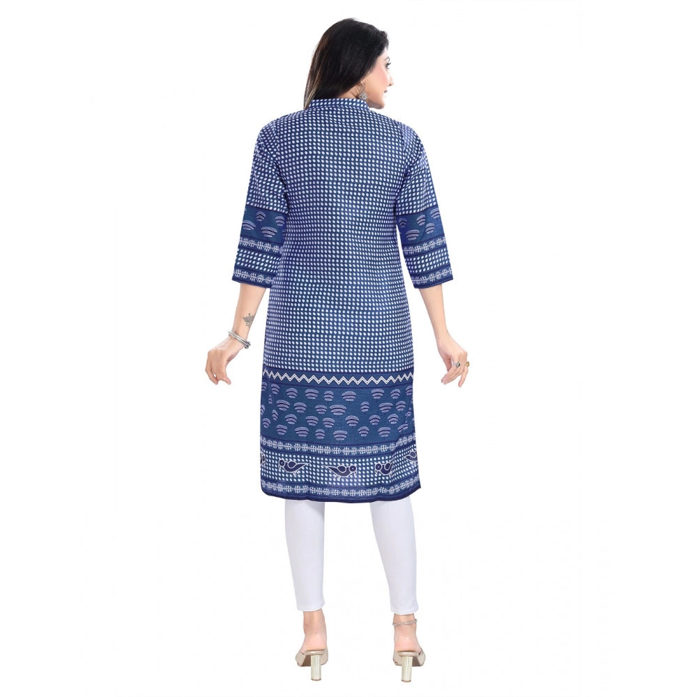Ranili 3/4th Sleeve Cotton Blend Tunic Long Kurti
