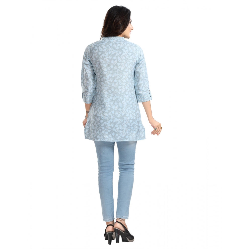 Ranili 3/4th Sleeve Viscose Blend Tunic Short Top