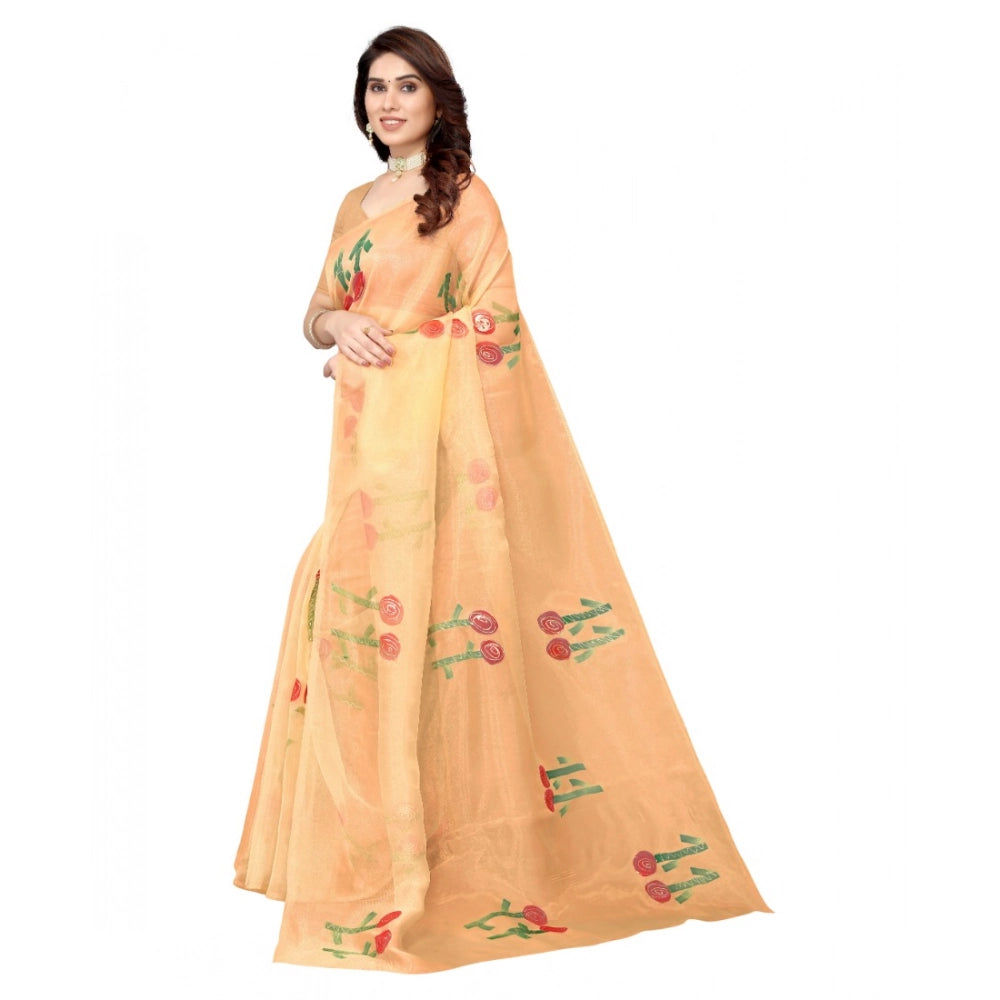 Ranili Organza Floral Pattern Sarees