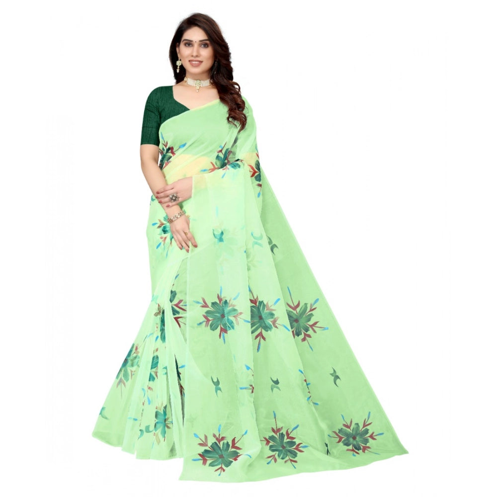 Ranili Organza Floral Pattern Sarees