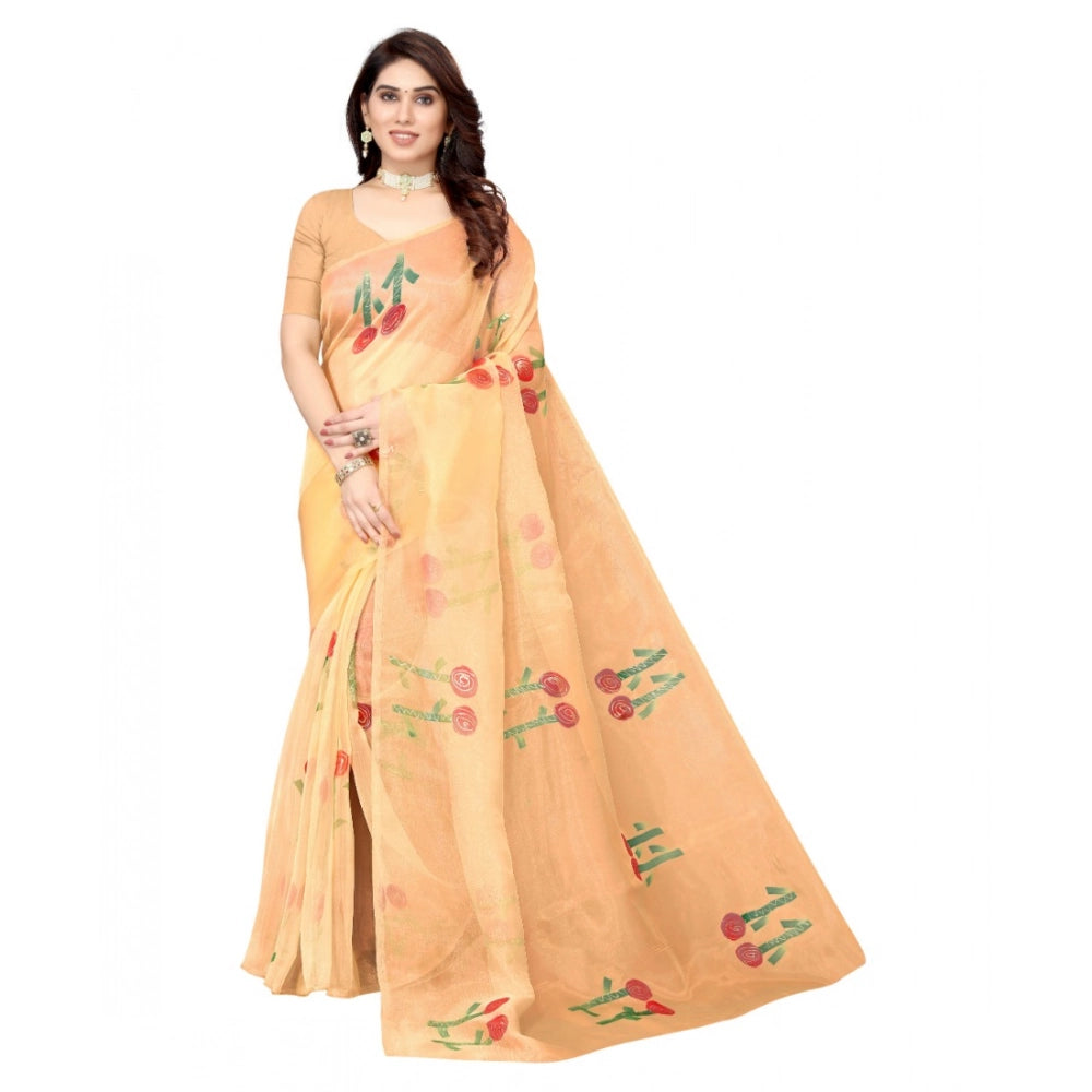 Ranili Organza Floral Pattern Sarees