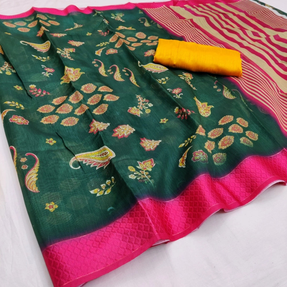 Ranili Cotton Blend Digital Printed Sarees
