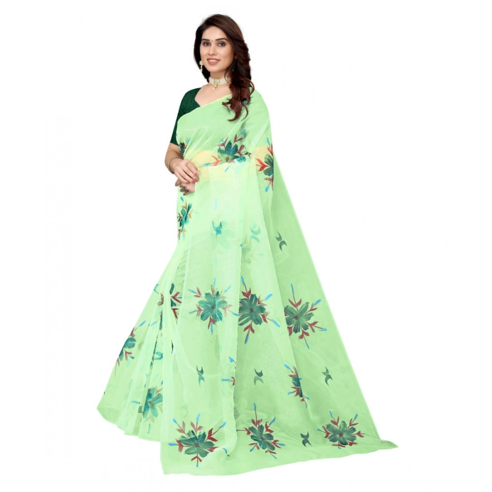 Ranili Organza Floral Pattern Sarees