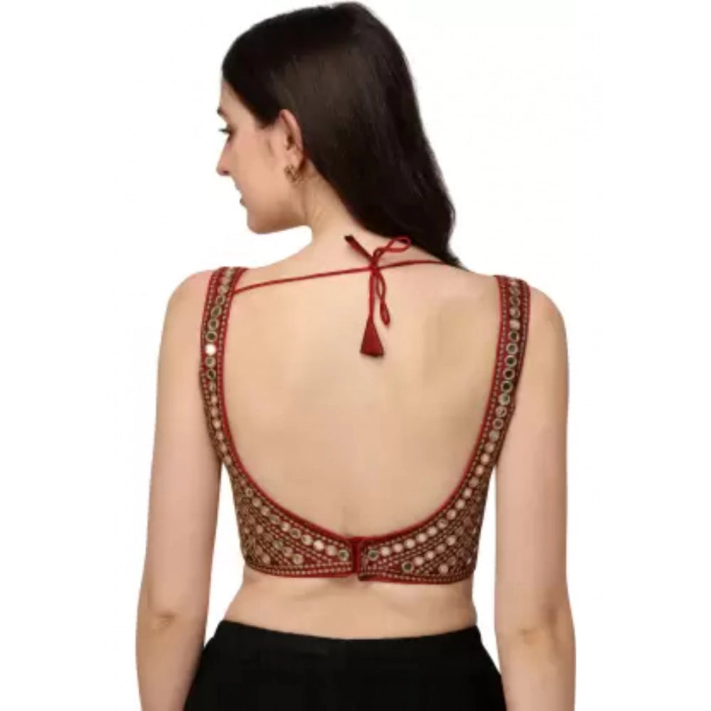 Ranili Embriodered Cotton Lycra Padded Readymade Blouse