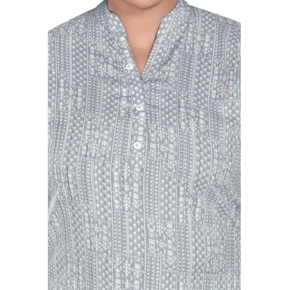Ranili Casual 3/4th Sleeve Imported Synthetix Full Printed Straight Kurti