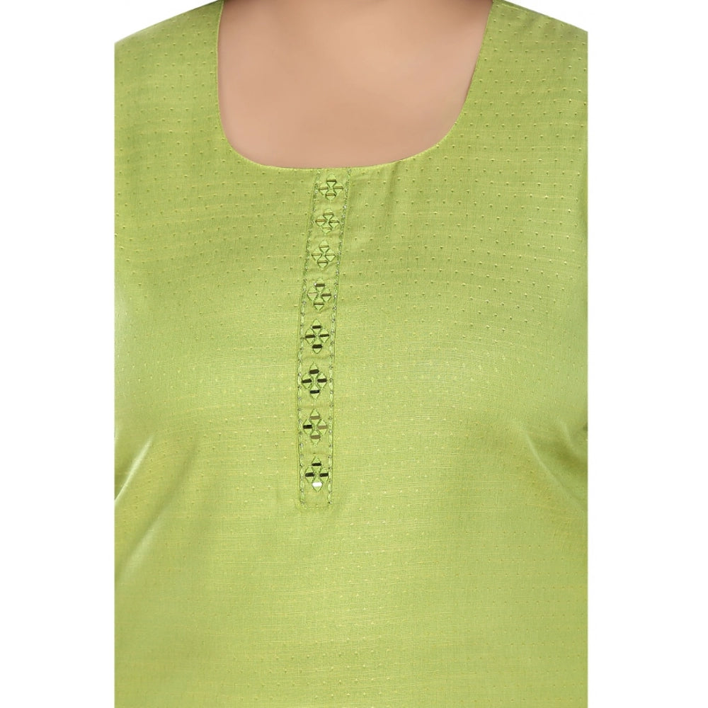 Ranili Casual 3/4th Sleeve Rayon Mirror Embroidered Straight Kurti