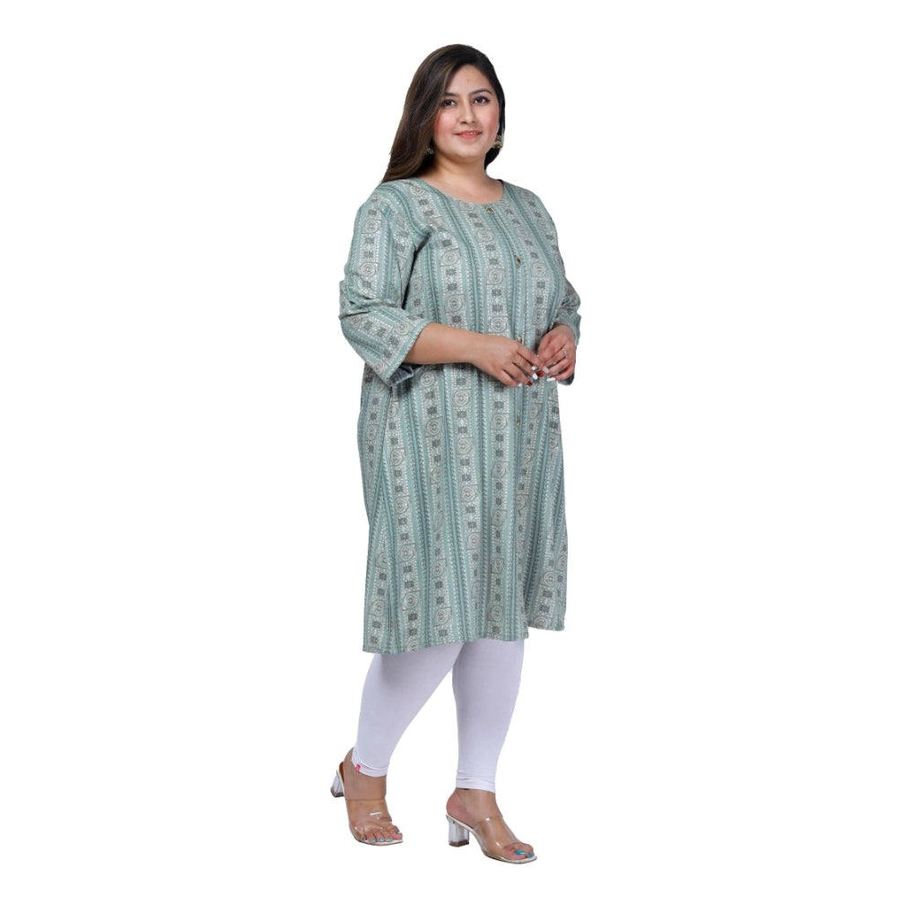 Ranili Office Wear Golden Foil Capsule A-line Kurti
