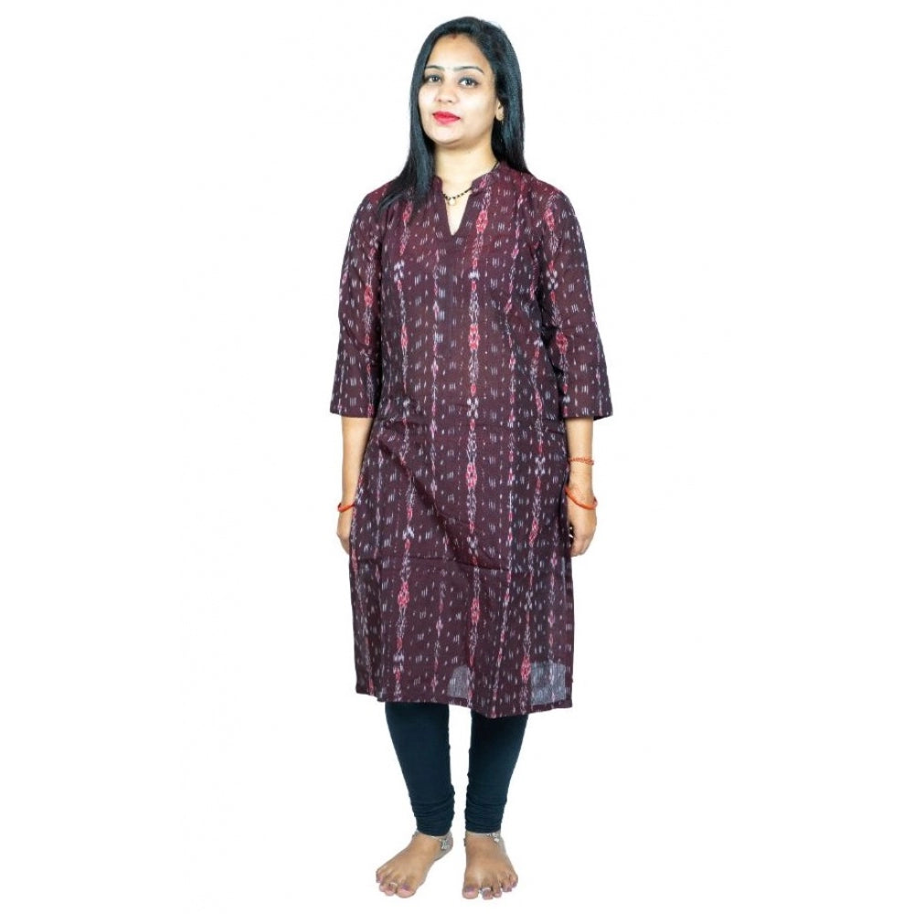 Ranili Sambalpuri Certified Handloom Pure Cotton Straight Kurti