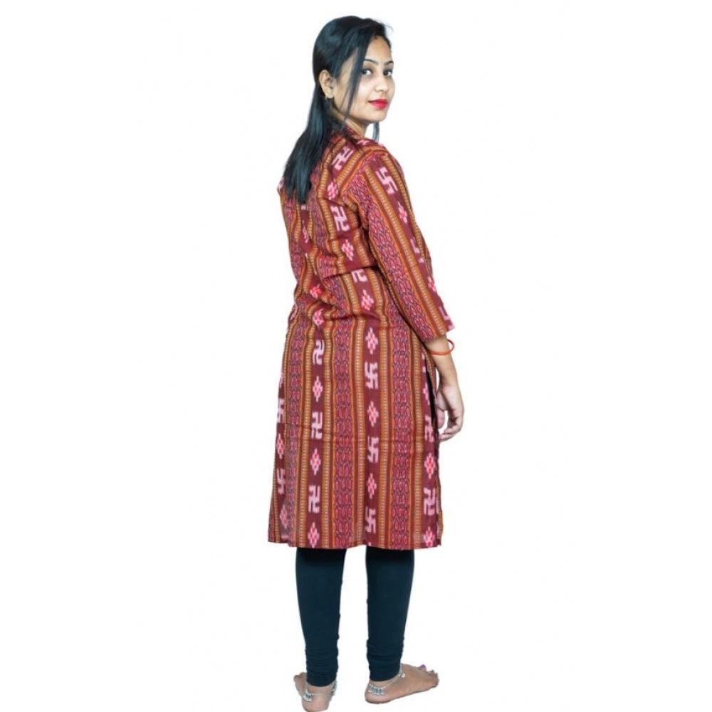 Ranili Sambalpuri Certified Handloom Pure Cotton Straight Kurti