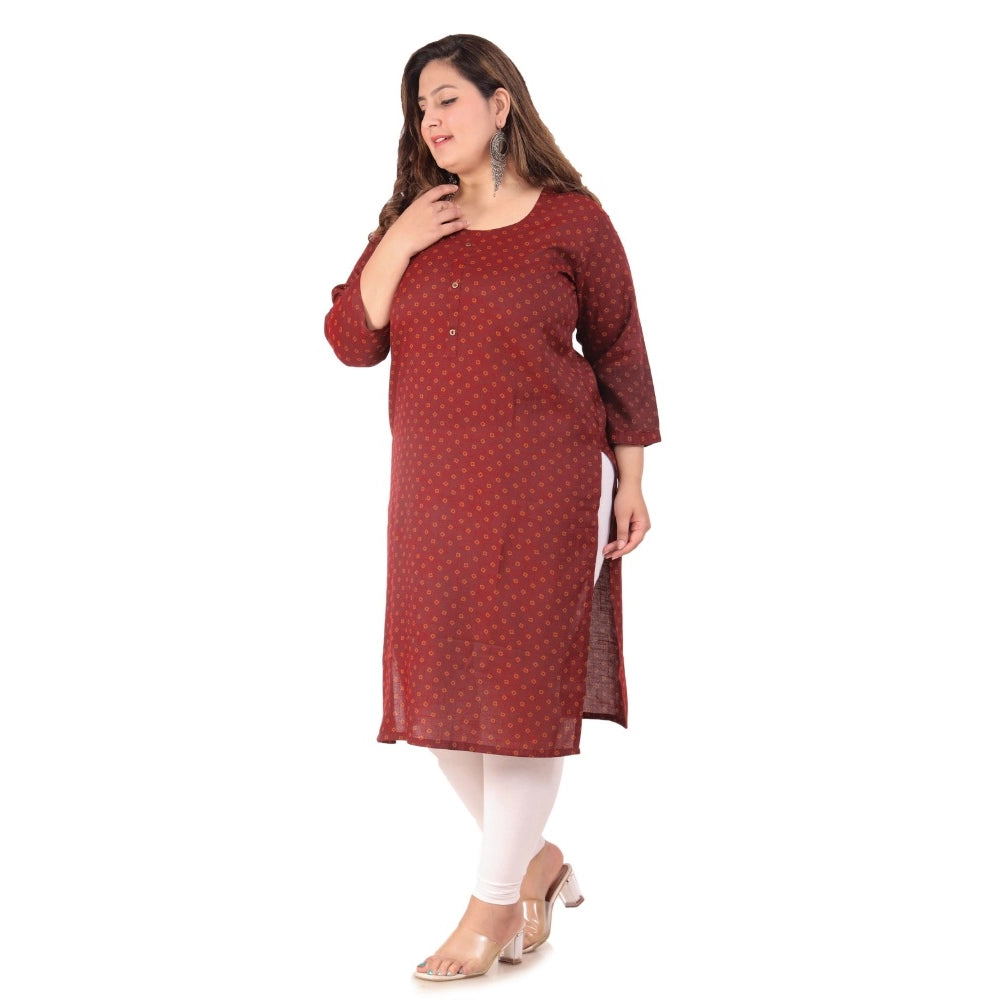 Ranili Office Wear Bandhni Printed Capsule Straight Kurti