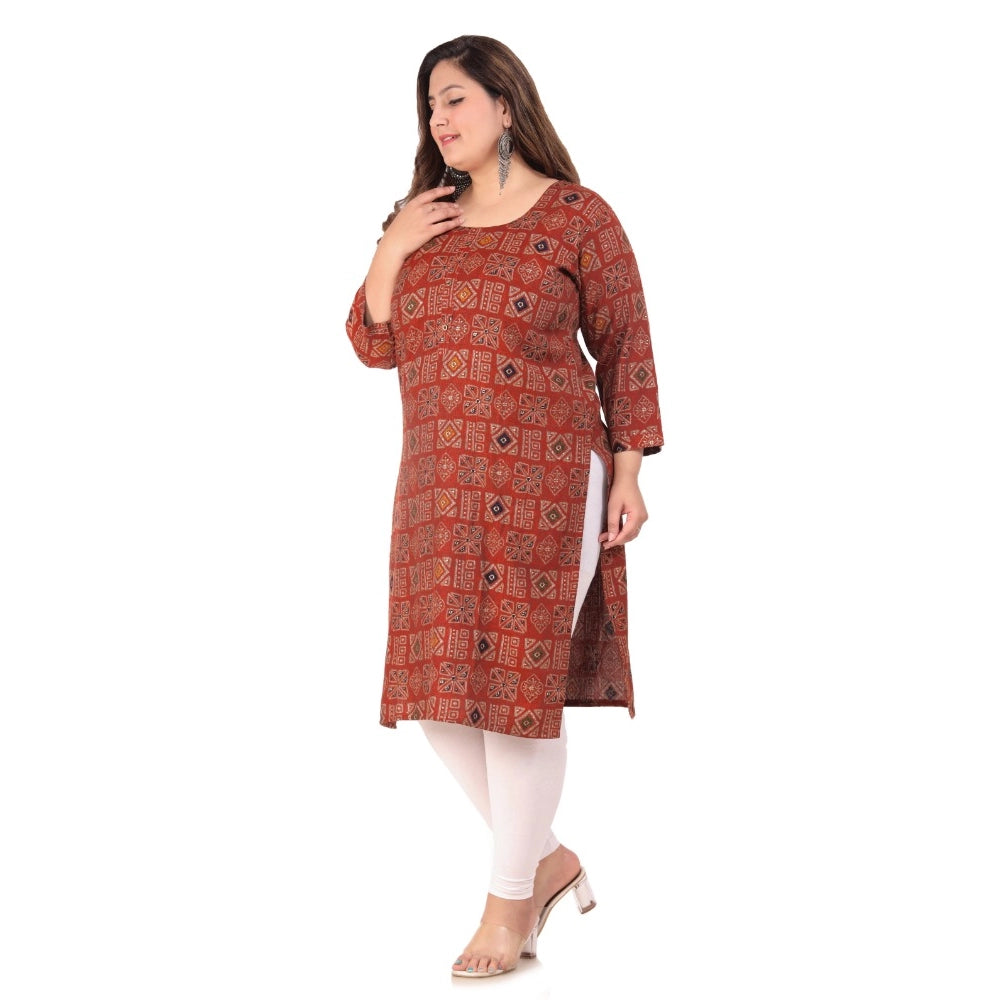 Ranili Office Wear Designer Printed Capsule Straight Kurti