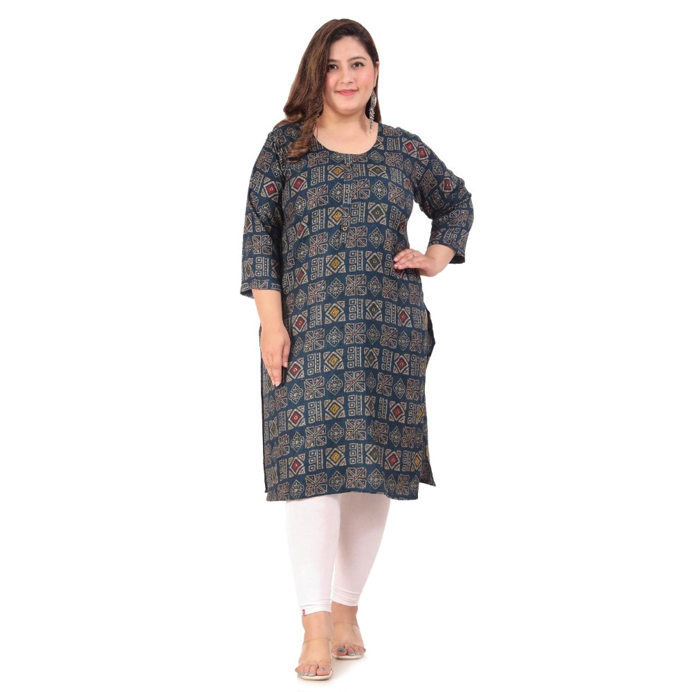 Ranili Office Wear Designer Printed Capsule Straight Kurti
